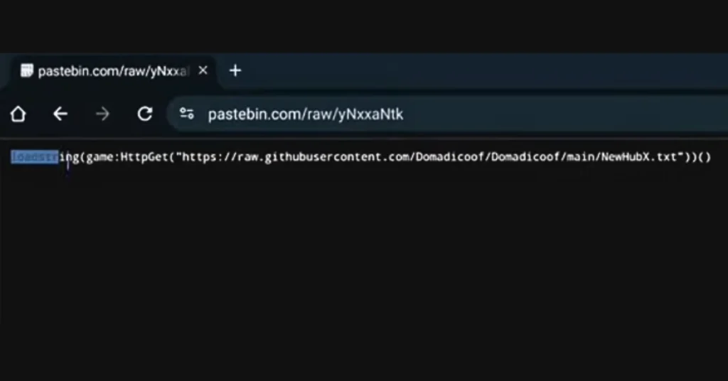 copy the script code