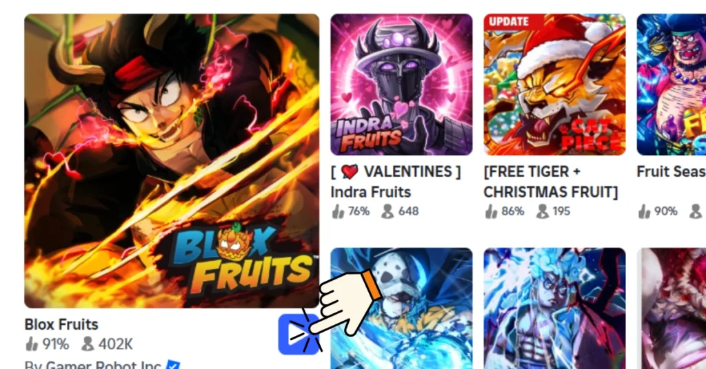 select the Blox Fruit game